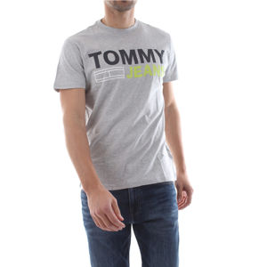 Tommy Jeans pánské šedé tričko Essential - XXL (038)